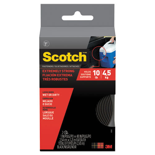 Scotch™ Extreme Fasteners, 1" X 4 Ft, Black freeshipping - TVN Wholesale