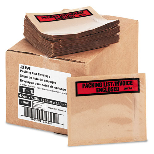 3M™ Top Print Self-adhesive Packing List Envelope, 4.5 X 5.5, Clear, 1,000-box freeshipping - TVN Wholesale