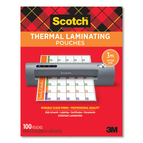 Scotch™ Laminating Pouches, 3 Mil, 9" X 11.5", Gloss Clear, 20-pack freeshipping - TVN Wholesale