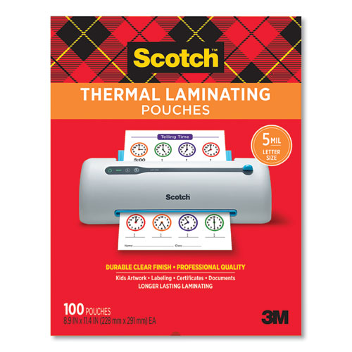 Scotch™ Laminating Pouches, 3 Mil, 9" X 11.5", Gloss Clear, 20-pack freeshipping - TVN Wholesale