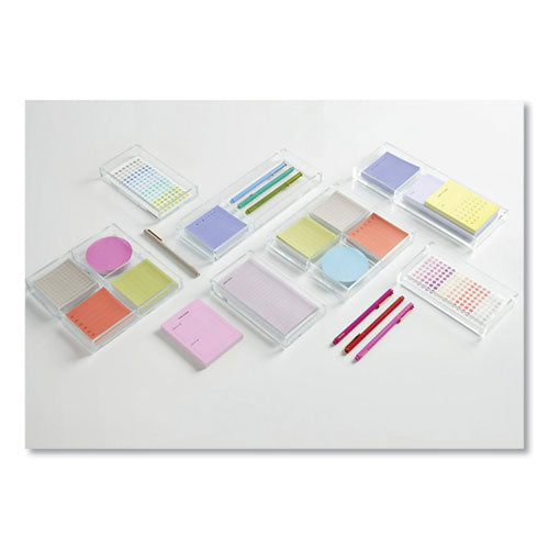 Noted by Post-it® Brand Acrylic Pen Tray, Holds 3 X 3 Note Pad, 3.5 X 6.5, Clear freeshipping - TVN Wholesale