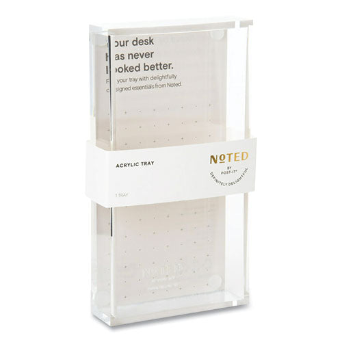Noted by Post-it® Brand Acrylic Pen Tray, Holds 3 X 3 Note Pad, 3.5 X 6.5, Clear freeshipping - TVN Wholesale