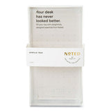 Noted by Post-it® Brand Acrylic Pen Tray, Holds 3 X 3 Note Pad, 3.5 X 6.5, Clear freeshipping - TVN Wholesale