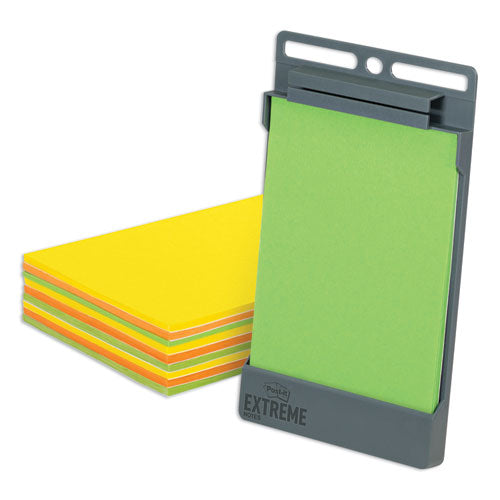 Post-it® Extreme Notes Xl Notes With Holder, Green-orange-yellow, 4.5" X 6.75", 25 Sheets-pad, 9 Pads-pack freeshipping - TVN Wholesale