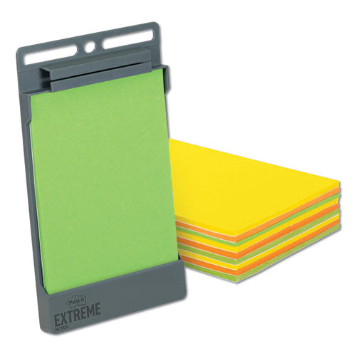 Post-it® Extreme Notes Xl Notes With Holder, Green-orange-yellow, 4.5" X 6.75", 25 Sheets-pad, 9 Pads-pack freeshipping - TVN Wholesale