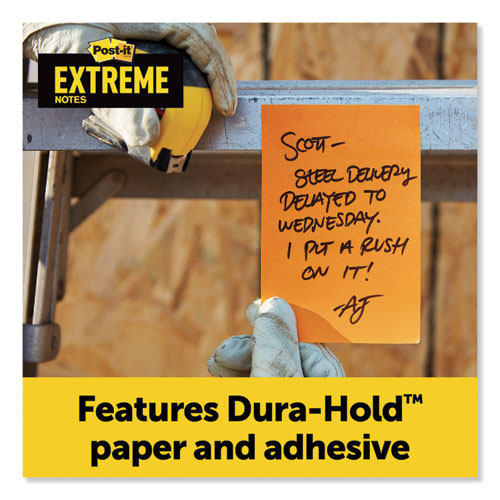 Post-it® Extreme Notes Xl Notes With Holder, Green-orange-yellow, 4.5" X 6.75", 25 Sheets-pad, 9 Pads-pack freeshipping - TVN Wholesale