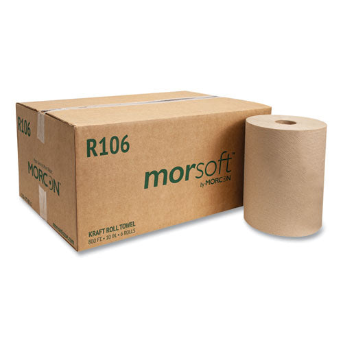 Morcon Tissue 10 Inch Roll Towels, 1-ply, 10" X 800 Ft, Kraft, 6 Rolls-carton freeshipping - TVN Wholesale