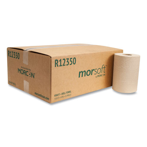 Morcon Tissue Morsoft Universal Roll Towels, 8" X 350 Ft, Brown, 12 Rolls-carton freeshipping - TVN Wholesale