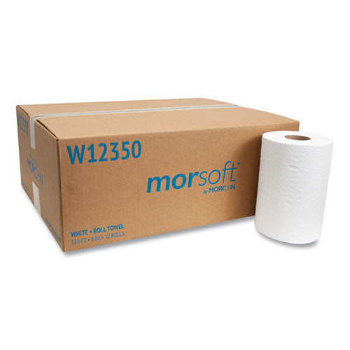 Morcon Tissue Morsoft Universal Roll Towels, 8" X 350 Ft, White, 12 Rolls-carton freeshipping - TVN Wholesale