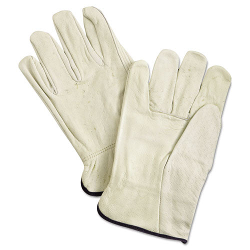 MCR™ Safety Unlined Pigskin Driver Gloves, Cream, X-large, 12 Pair freeshipping - TVN Wholesale