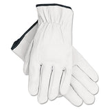 MCR™ Safety Grain Goatskin Driver Gloves, White, Large, 12 Pairs freeshipping - TVN Wholesale