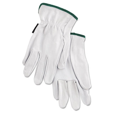 MCR™ Safety Grain Goatskin Driver Gloves, White, Medium, 12 Pairs freeshipping - TVN Wholesale