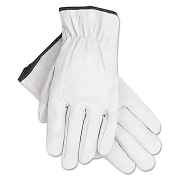 MCR™ Safety Grain Goatskin Driver Gloves, White, X-large, 12 Pairs freeshipping - TVN Wholesale