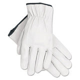 MCR™ Safety Grain Goatskin Driver Gloves, White, X-large, 12 Pairs freeshipping - TVN Wholesale