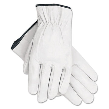 MCR™ Safety Grain Goatskin Driver Gloves, White, X-large, 12 Pairs freeshipping - TVN Wholesale