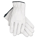 MCR™ Safety Grain Goatskin Driver Gloves, White, X-large, 12 Pairs freeshipping - TVN Wholesale