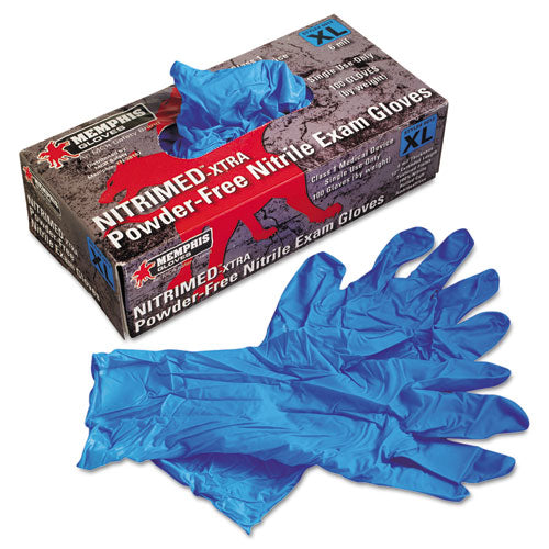 MCR™ Safety Nitri-med Disposable Nitrile Gloves, Blue, X-large, 100-box freeshipping - TVN Wholesale
