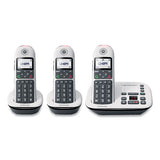 Motorola® Cd5013 Digital Cordless Telephone With Answering Machine, Base And 3 Handsets, White-black freeshipping - TVN Wholesale