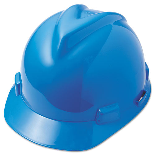 MSA V-gard Hard Hats, Ratchet Suspension, Size 6 1-2 - 8, Blue freeshipping - TVN Wholesale
