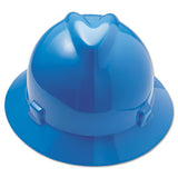 MSA V-gard Full-brim Hard Hats, Ratchet Suspension, Size 6 1-2 - 8, Blue freeshipping - TVN Wholesale