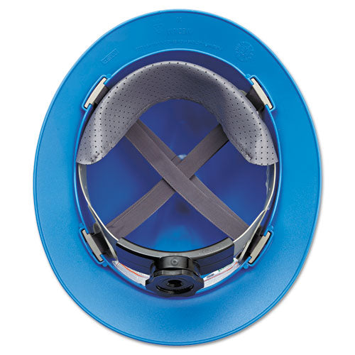 MSA V-gard Full-brim Hard Hats, Ratchet Suspension, Size 6 1-2 - 8, Blue freeshipping - TVN Wholesale