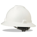 MSA V-gard Full-brim Hard Hats, Ratchet Suspension, Size 6 1-2 - 8, White freeshipping - TVN Wholesale