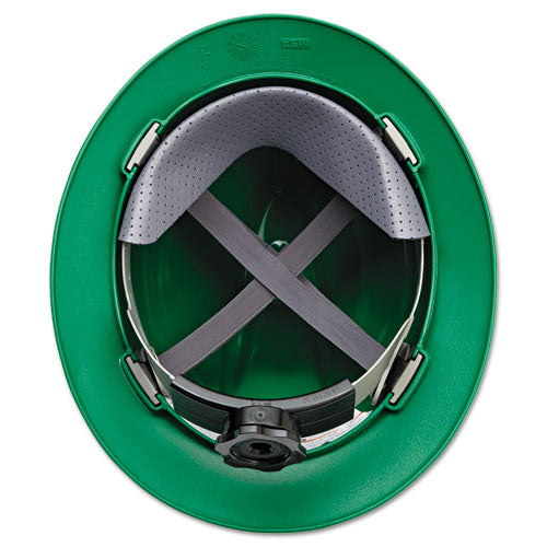 MSA V-gard Full-brim Hard Hats, Ratchet Suspension, Size 6 1-2 - 8, Green freeshipping - TVN Wholesale