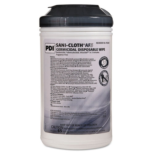Sani Professional® Sani-cloth Af3 Germicidal Disposable Wipes, 7 1-2" X 15", 65 Wipes-can, 6-ct freeshipping - TVN Wholesale