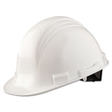 North Safety® A-safe Peak Hard Hat, 4-point Ratchet Suspension, White freeshipping - TVN Wholesale
