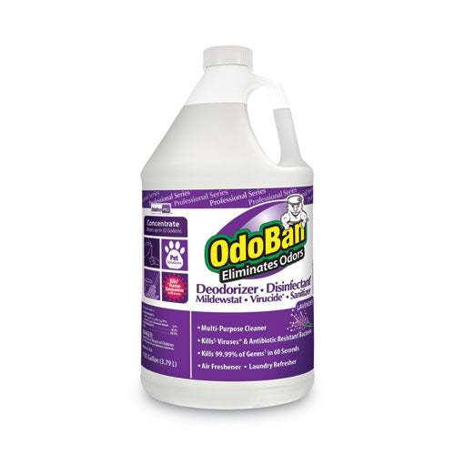 OdoBan® Concentrate Odor Eliminator And Disinfectant, Lavender Scent, 1 Gal Bottle, 4-carton freeshipping - TVN Wholesale