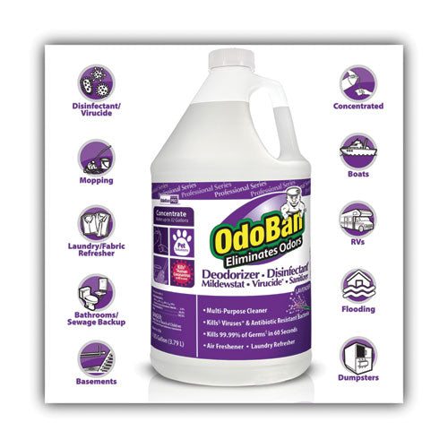 OdoBan® Concentrate Odor Eliminator And Disinfectant, Lavender Scent, 1 Gal Bottle, 4-carton freeshipping - TVN Wholesale