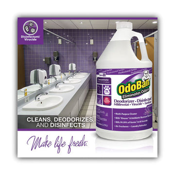 OdoBan® Concentrate Odor Eliminator And Disinfectant, Lavender Scent, 1 Gal Bottle, 4-carton freeshipping - TVN Wholesale