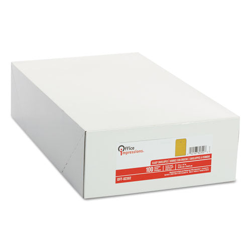 Office Impressions® Clasp Envelope, #90, Square Flap, Clasp-gummed Closure, 9 X 12, Brown Kraft, 100-box freeshipping - TVN Wholesale