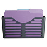 Officemate Verticalmate Cubicle Wall File Pocket, Plastic, 11 1-2 X 2 X 9, Slate Gray freeshipping - TVN Wholesale