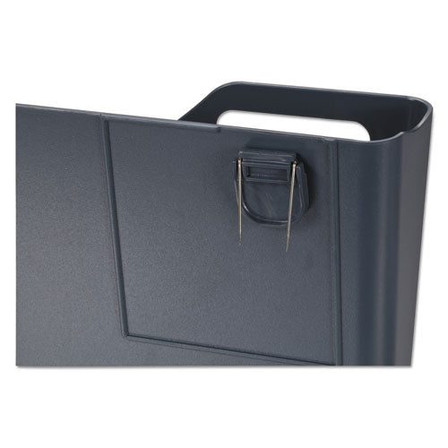 Officemate Verticalmate Cubicle Wall File Pocket, Plastic, 11 1-2 X 2 X 9, Slate Gray freeshipping - TVN Wholesale