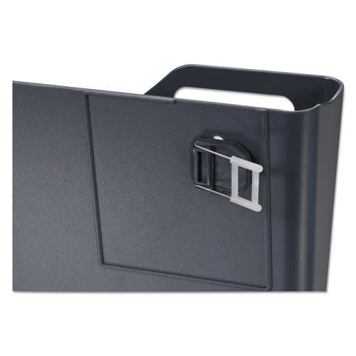Officemate Verticalmate Cubicle Wall File Pocket, Plastic, 11 1-2 X 2 X 9, Slate Gray freeshipping - TVN Wholesale