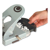 Officemate 50-sheet Deluxe Two-hole Punch, 1-4" Holes, Gray-blue freeshipping - TVN Wholesale