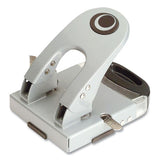 Officemate 50-sheet Deluxe Two-hole Punch, 1-4" Holes, Gray-blue freeshipping - TVN Wholesale