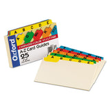 Oxford™ Manila Index Card Guides With Laminated Tabs, 1-5-cut Top Tab, A To Z, 3 X 5, Manila, 25-set freeshipping - TVN Wholesale