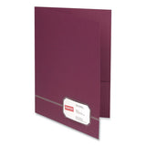 Oxford™ Monogram Series Business Portfolio, 0.5" Capacity, 11 X 8.5, Burgundy With Embossed Gold Foil Accents, 4-pack freeshipping - TVN Wholesale
