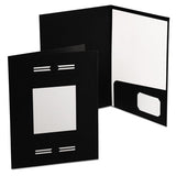 Oxford™ Imperial Series Laserview Business Portfolio, Premium Paper, 11 X 8.5, Embossed Pattern, Black, 10-pack freeshipping - TVN Wholesale