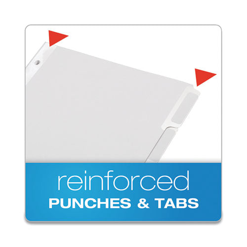 Oxford™ Custom Label Tab Dividers With Self-adhesive Tab Labels, 5-tab, 11 X 8.5, White, 5 Sets freeshipping - TVN Wholesale