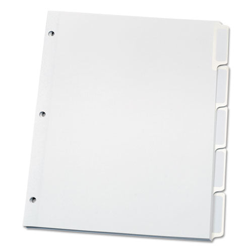 Oxford™ Custom Label Tab Dividers With Self-adhesive Tab Labels, 5-tab, 11 X 8.5, White, 5 Sets freeshipping - TVN Wholesale