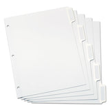 Oxford™ Custom Label Tab Dividers With Self-adhesive Tab Labels, 5-tab, 11 X 8.5, White, 25 Sets freeshipping - TVN Wholesale