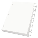Oxford™ Custom Label Tab Dividers With Self-adhesive Tab Labels, 8-tab, 11 X 8.5, White, 25 Sets freeshipping - TVN Wholesale