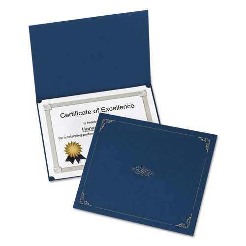 Oxford™ Certificate Holder, 11 1-4 X 8 3-4, Dark Blue, 5-pack freeshipping - TVN Wholesale