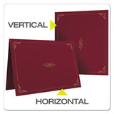 Oxford™ Certificate Holder, 11 1-4 X 8 3-4, Burgundy, 5-pack freeshipping - TVN Wholesale