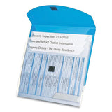 Oxford™ 4-pocket Envelope Folder, 3-hole Punched, Letter Size, Blue-translucent freeshipping - TVN Wholesale