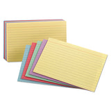 Oxford™ Ruled Index Cards, 5 X 8, Blue-violet-canary-green-cherry, 100-pack freeshipping - TVN Wholesale