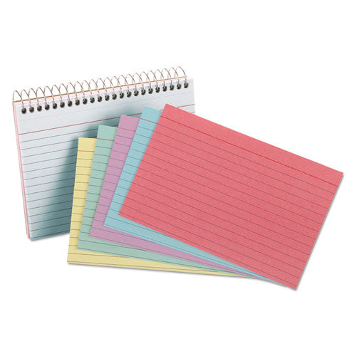 Oxford™ Spiral Index Cards, Ruled, 4 X 6, Assorted, 50-pack freeshipping - TVN Wholesale